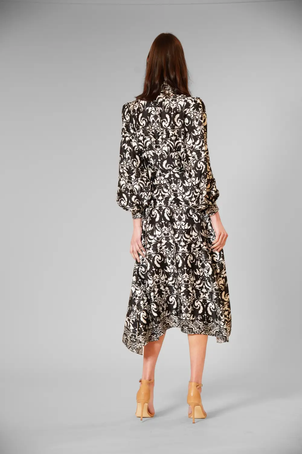 Long Sleeve Sash Shirt Dress