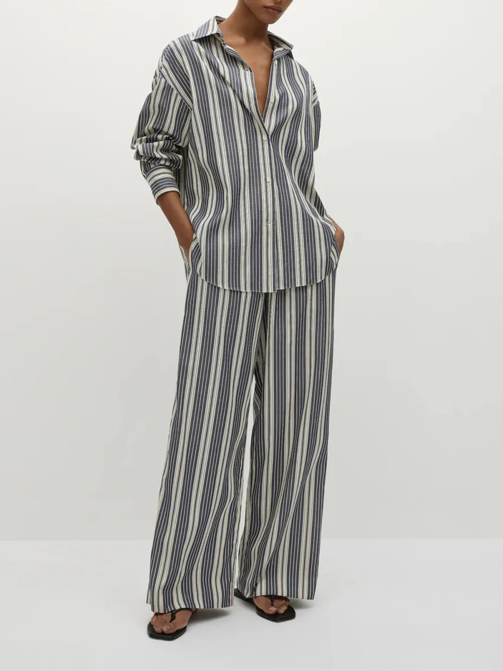 Casual Style Pant Navy Stripe