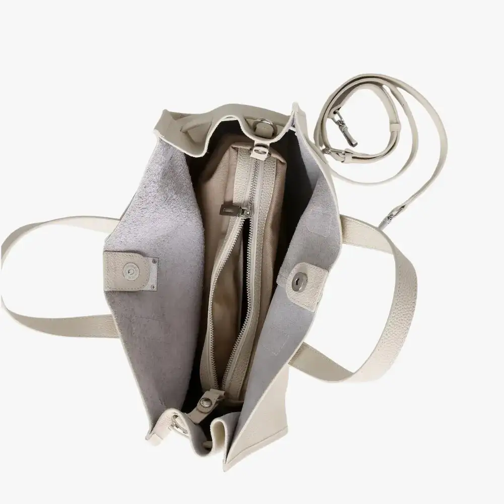 Open Top Soft Grain Shoulder Bag