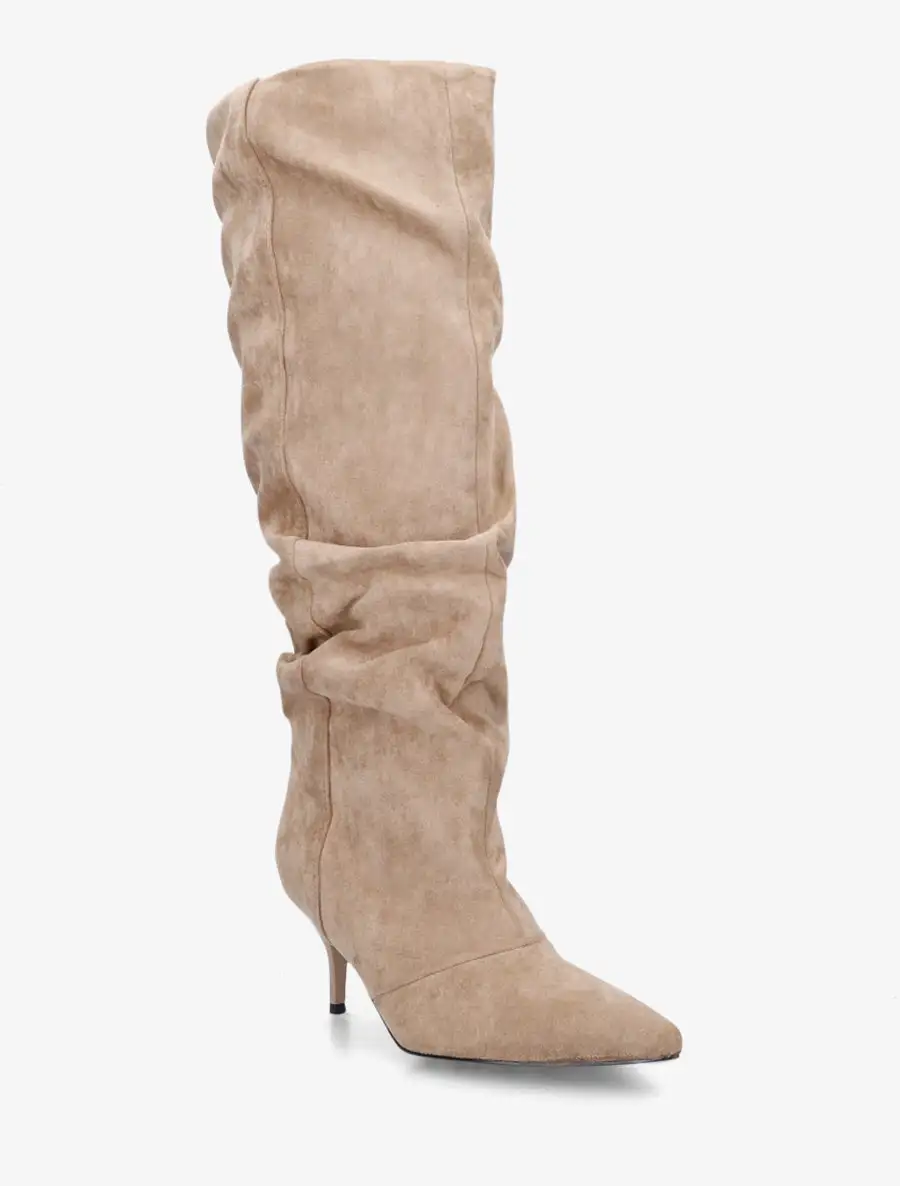 Versatile Block Heel Faux Suede Knee High Boots