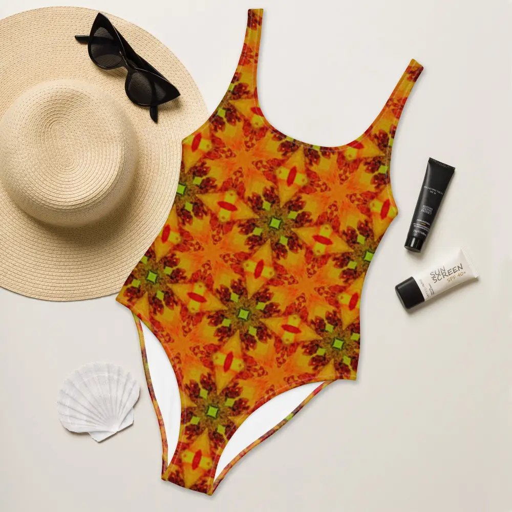 Fine-Detail One-Piece Swimsuit