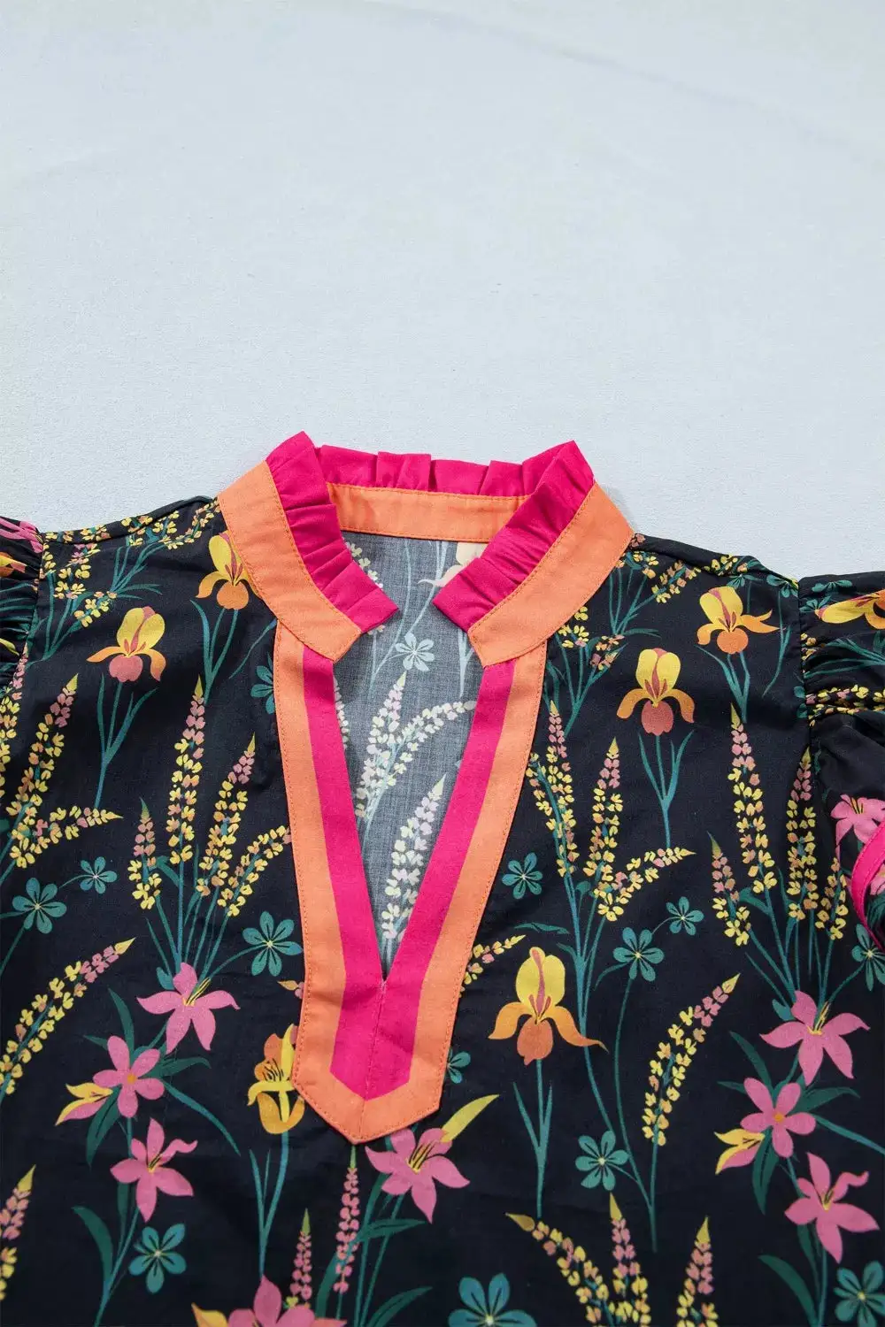 Ruffled Floral Blouse