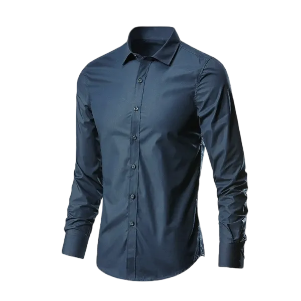 Men'S White Shirt Long Sleeves Free Ironing Business Formal Slim Fit Korean Style Professional Work Men'S White Casual Suit Shirt