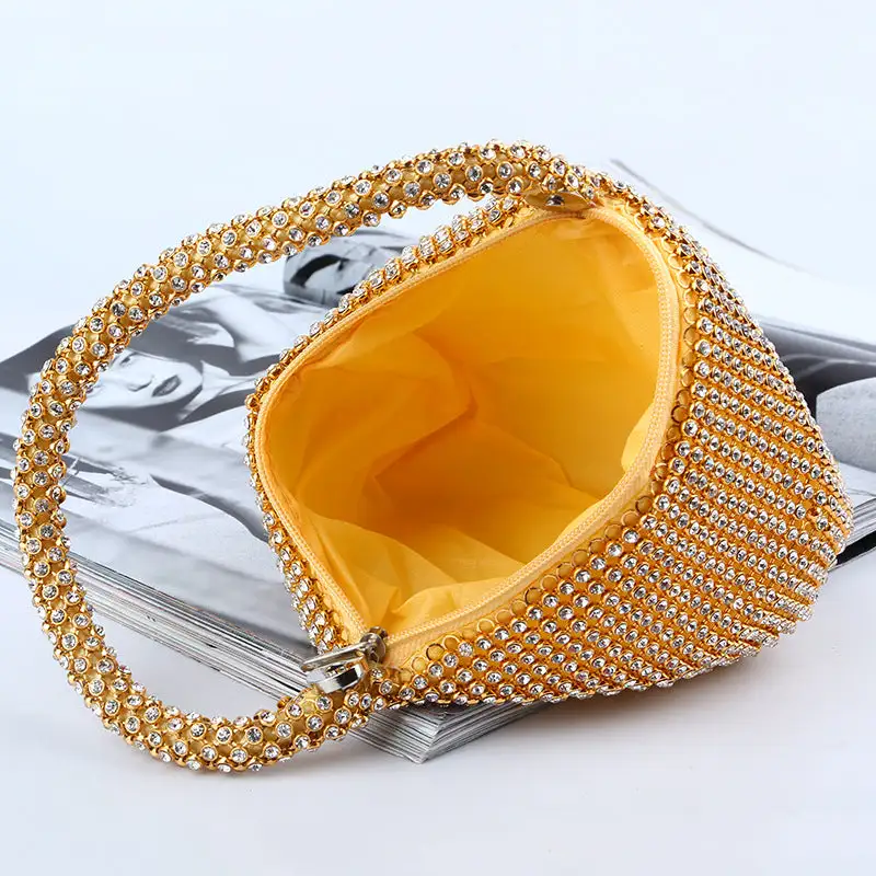 Roomy Rhinestone Clutch Bag