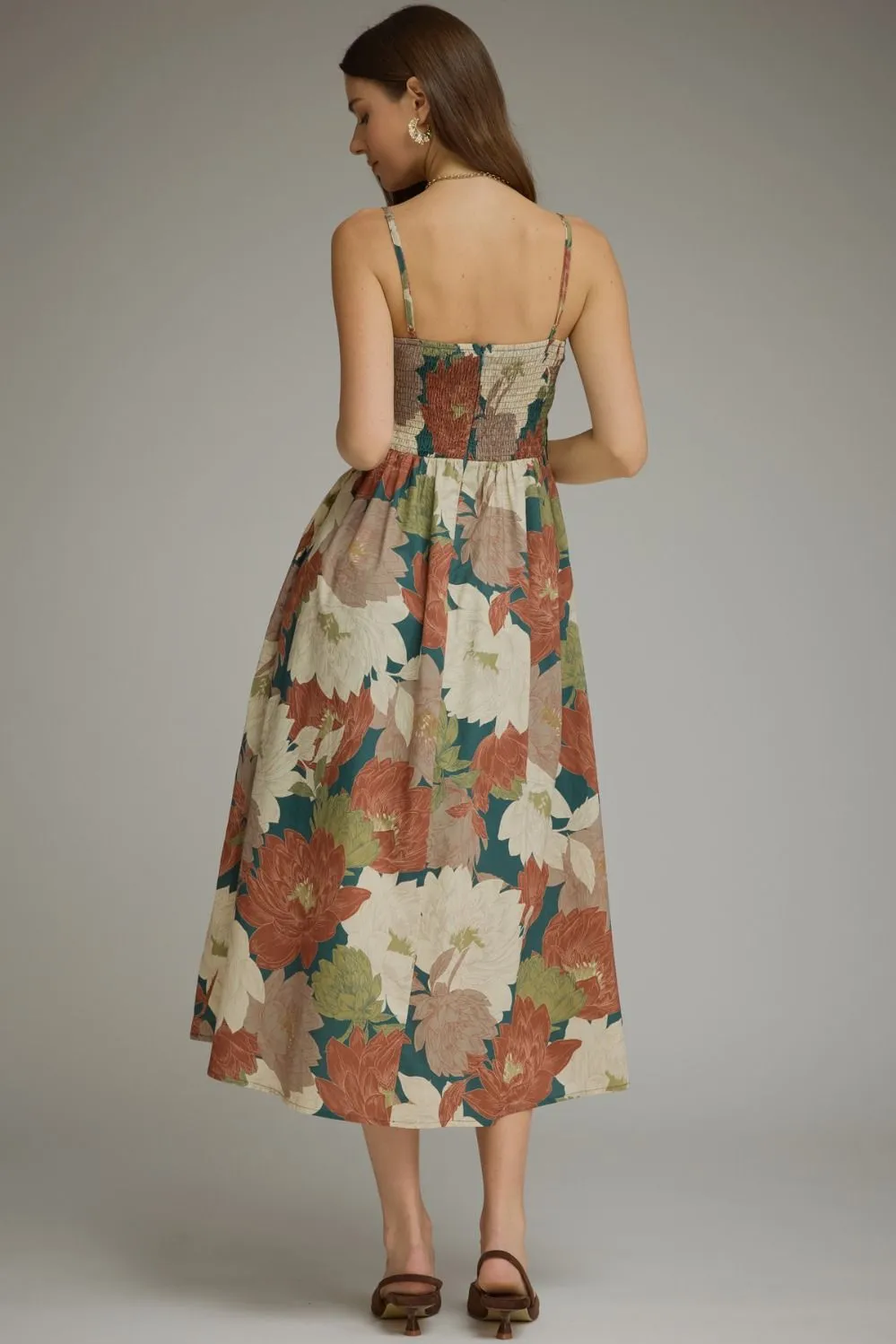 Pleated Floral Dress