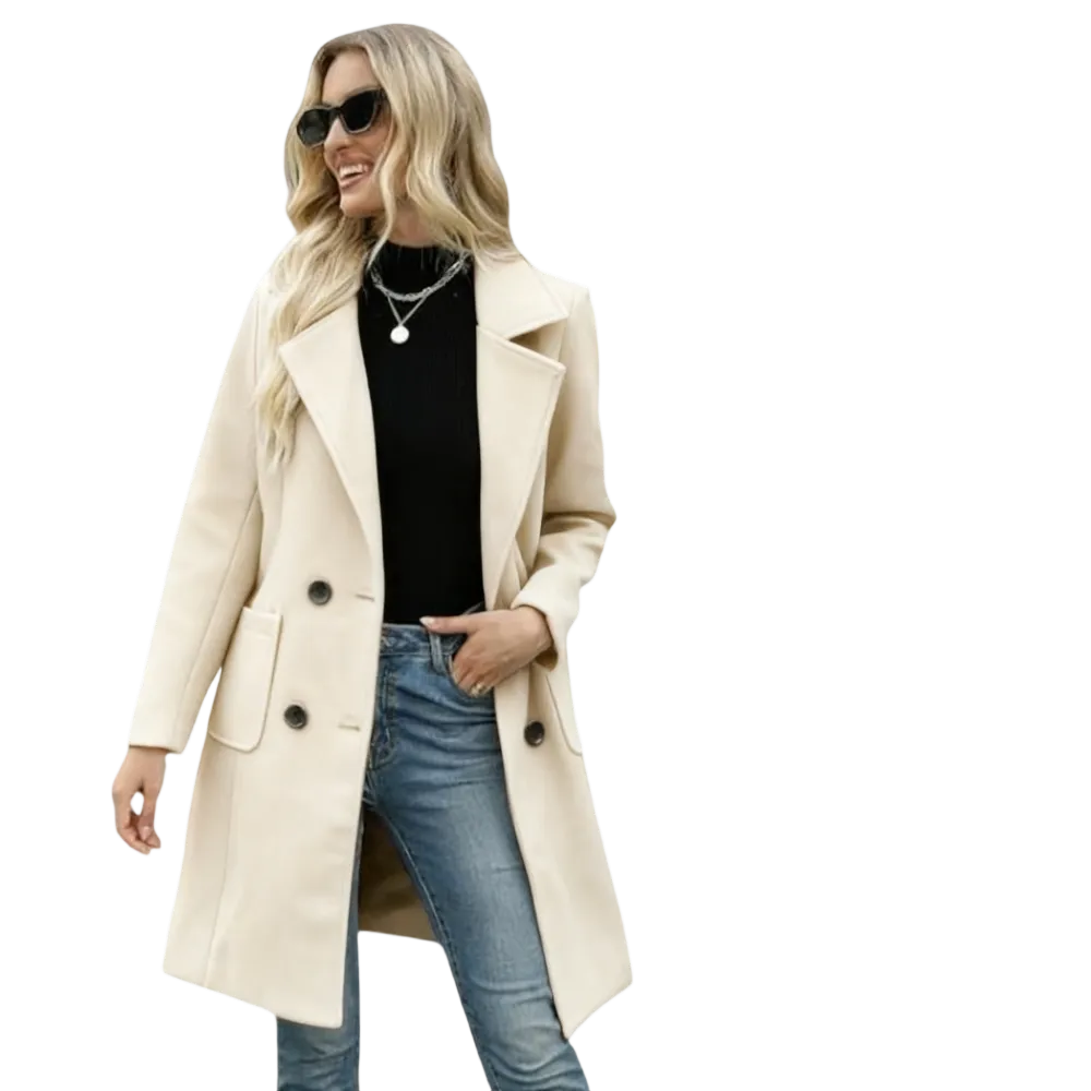 Wool-Blend Camel Coat