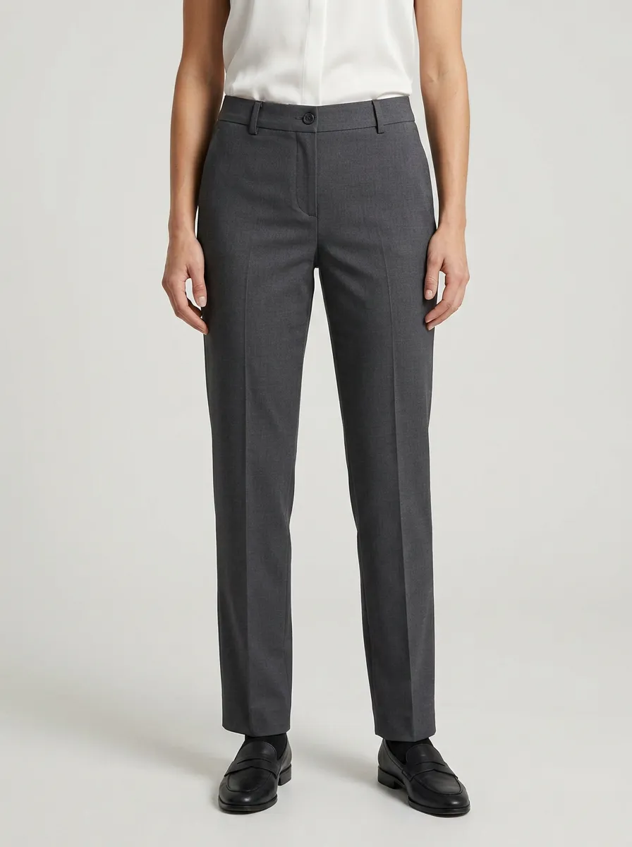 Casual-Ready Straight-Leg Mid-Rise Mid-Rise Straight Leg Trousers