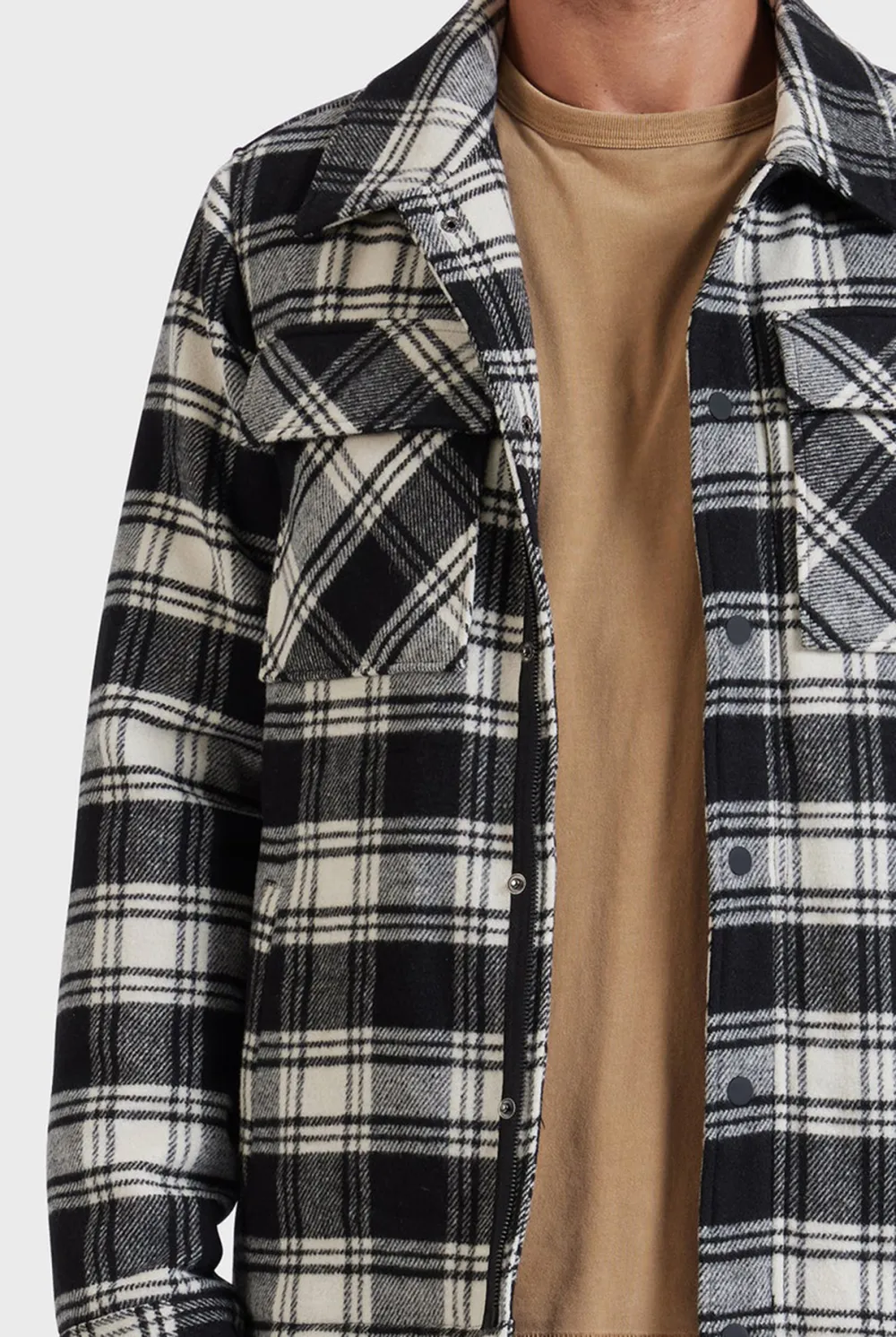 Checkered Wool Blend Jacket