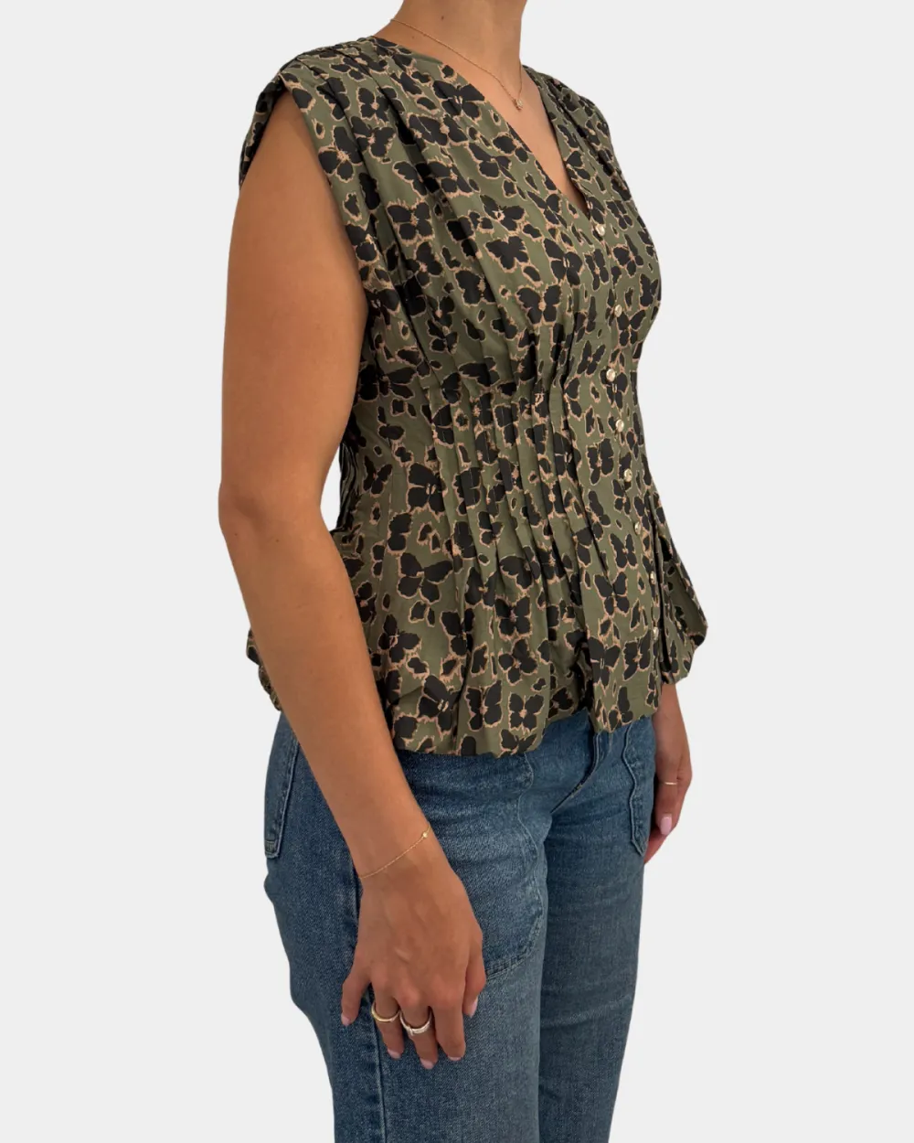 Butterfly Print Peplum Top