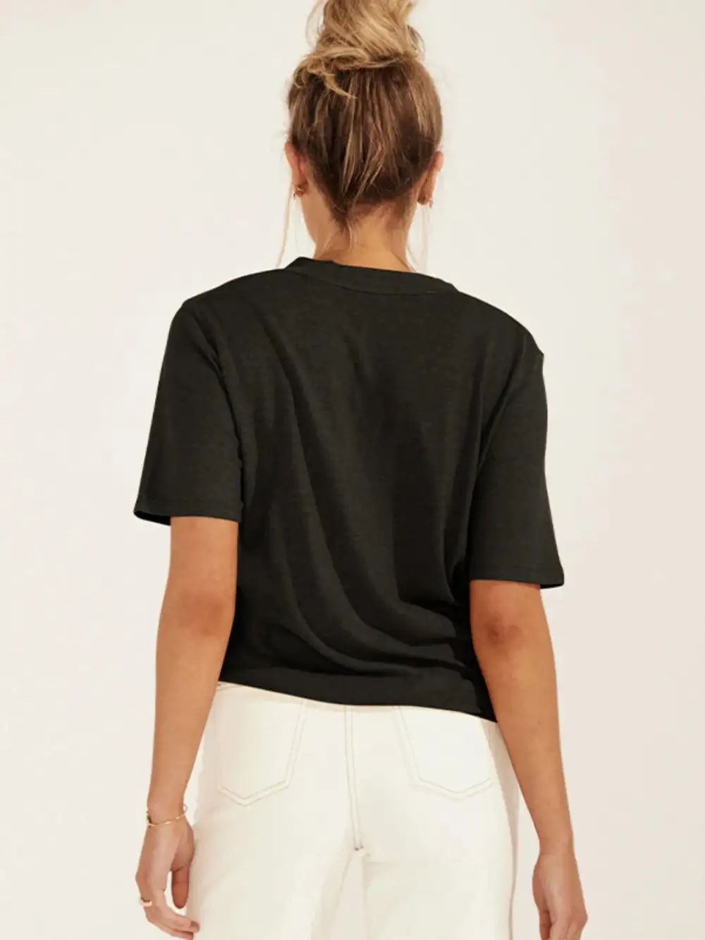 V-Neck Short-Sleeve Relaxed Cotton T-Shirt
