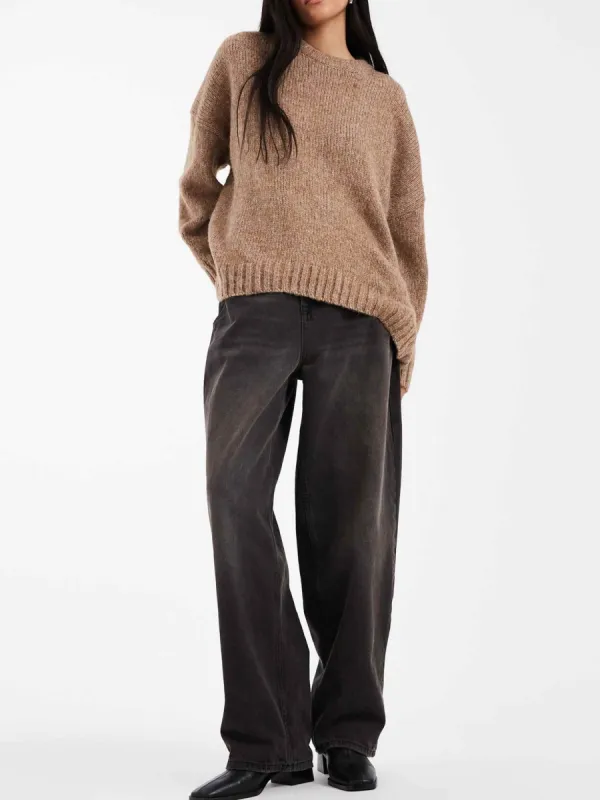 Oversized Rib-Knit Sweater