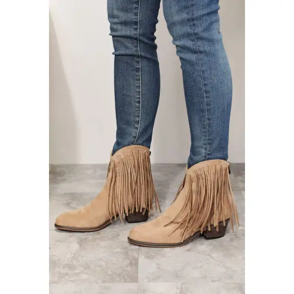 Classic Legend Women S Fringe Cowboy Western Ankle Boots