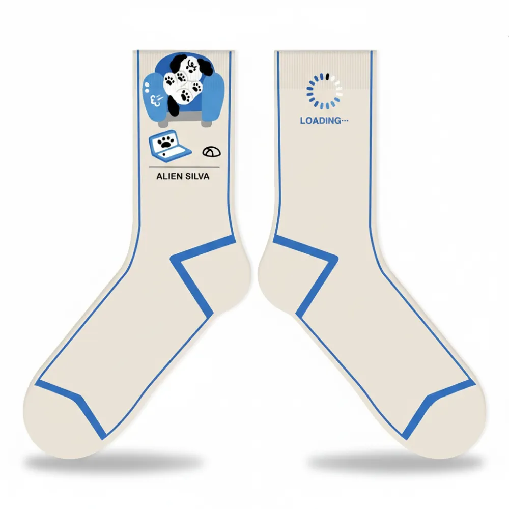Lazy Dog Loading Crew Socks