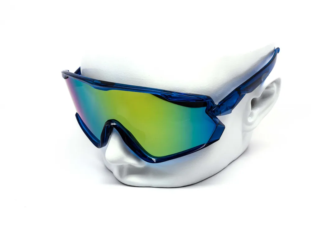 12-Pack Oversized Sport Shield Burnt Mirror Full-Frame Sunglasses