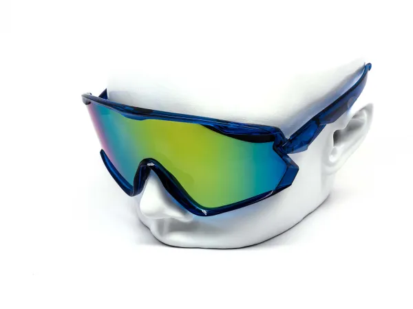 12-Pack Oversized Sport Shield Burnt Mirror Full-Frame Sunglasses
