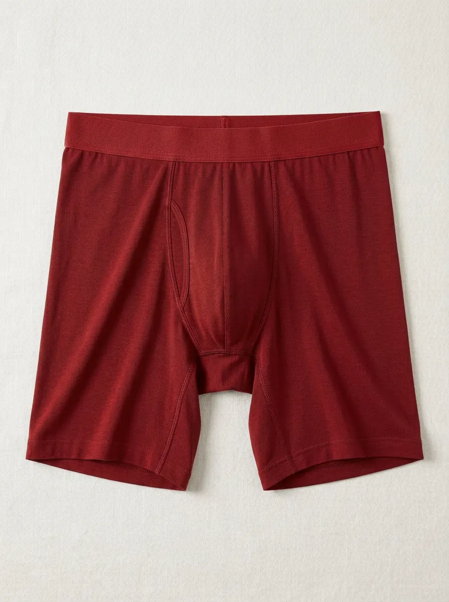 Men's Charcoal Grey Blue Waistband Solid Color Boxer Briefs