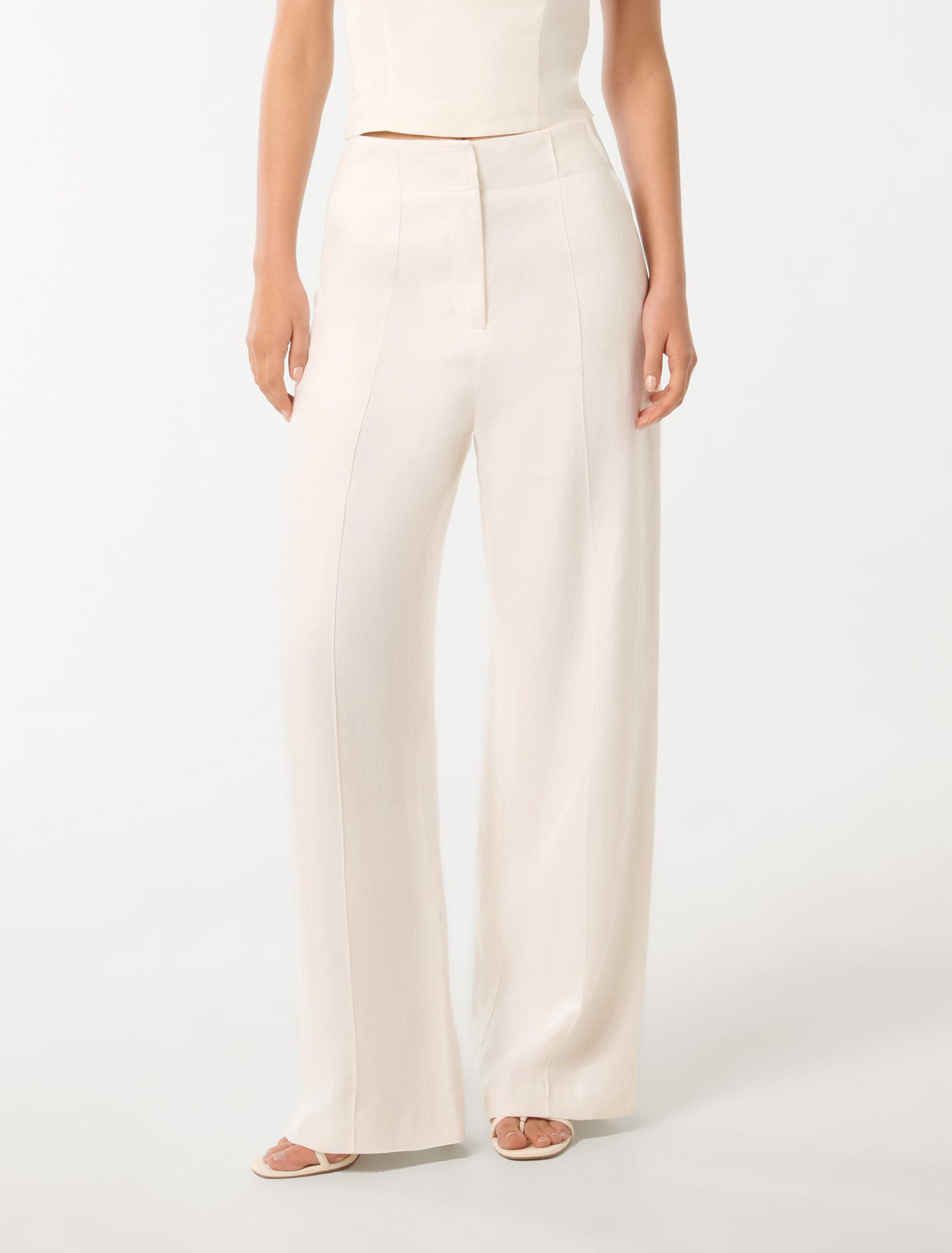 Linen Wide-Leg Pants