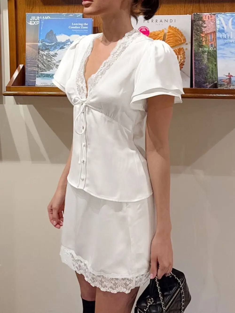 Lace Trimmed Coordinated Set
