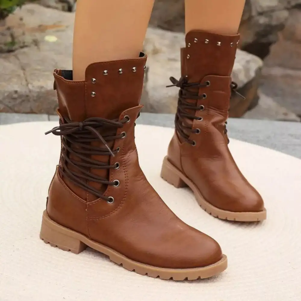 Lace-Up Riding Boots