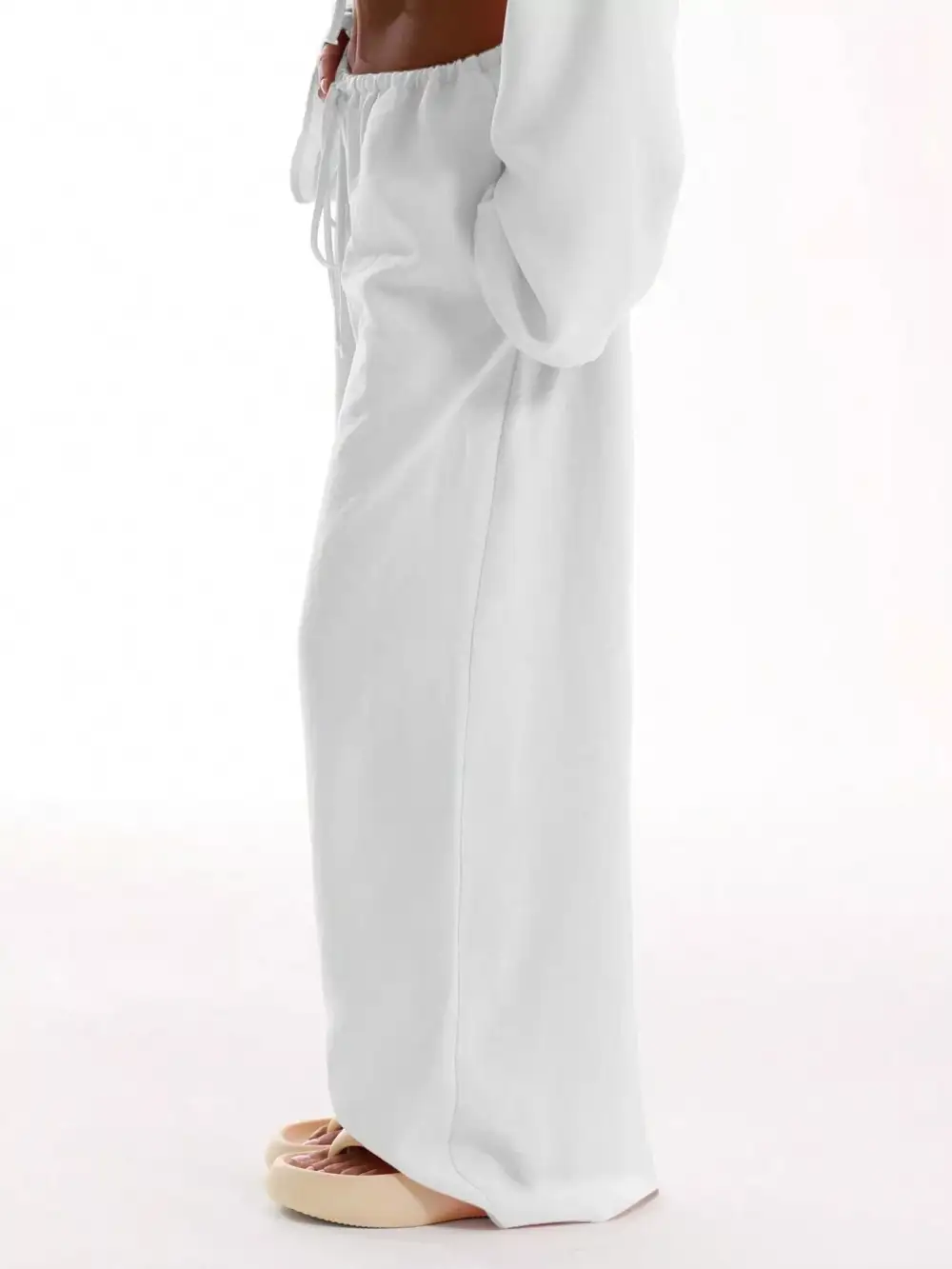 Drawstring Wide Leg Pants