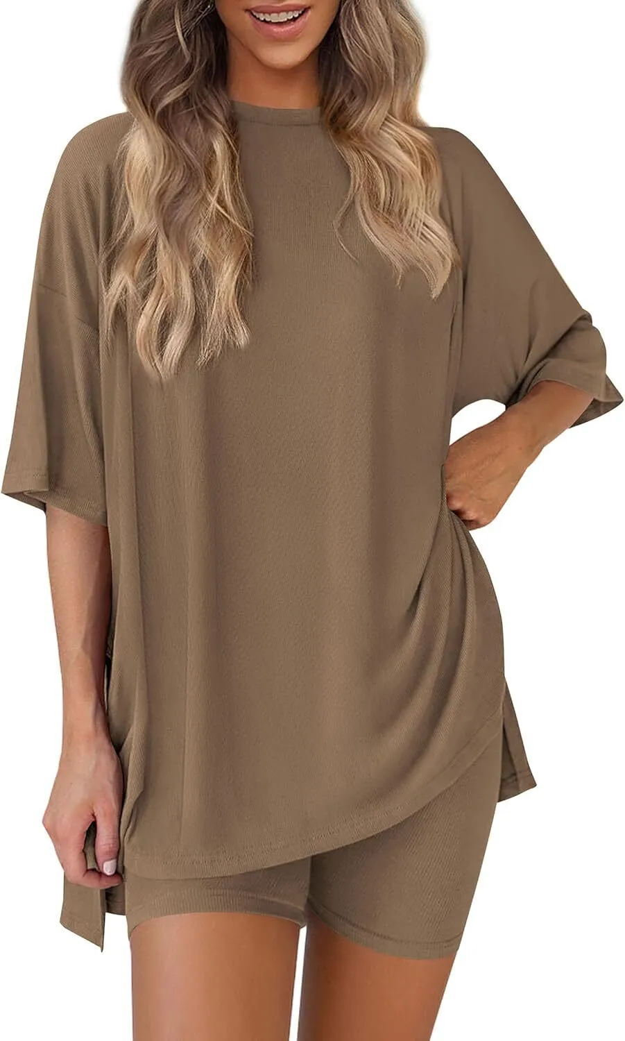 🔥 Women's Oversized Two-Piece Lounge Set | Casual Summer Outfit