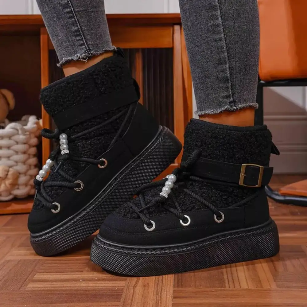 Refined Lace Up Platform Boots