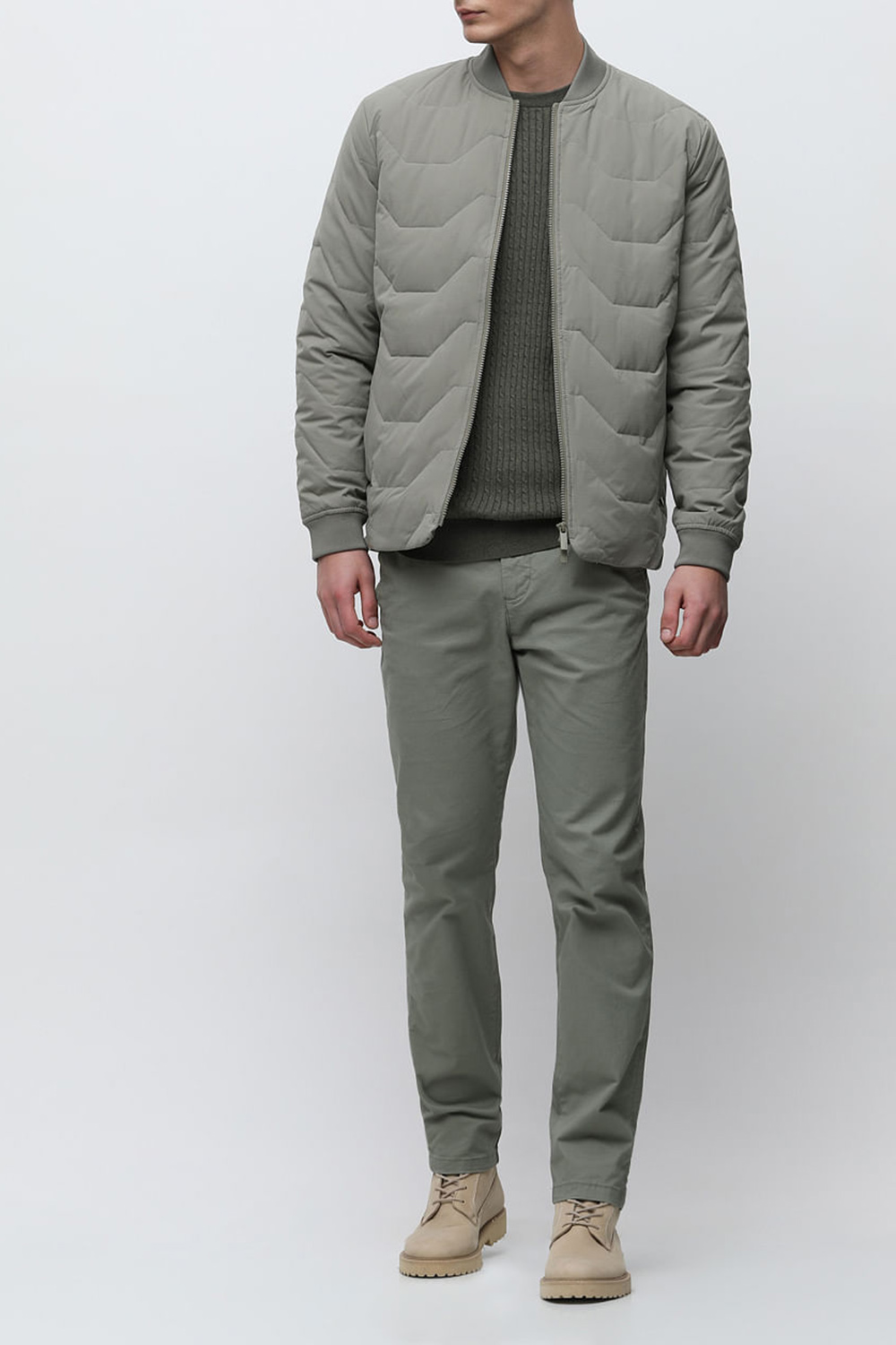 Black Quilted Redown Bomber Jacket