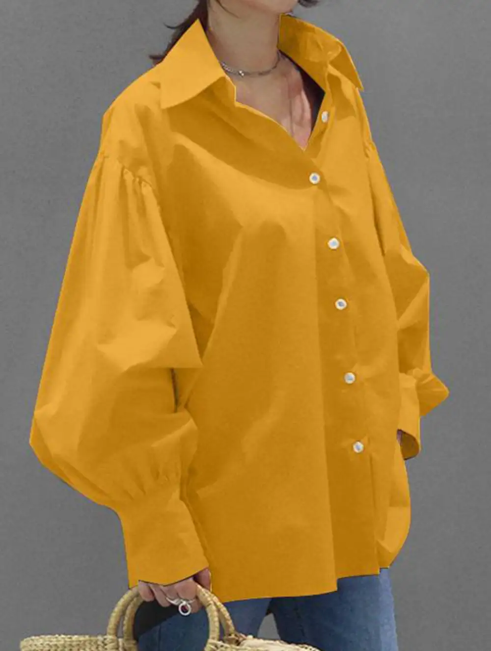 Relaxed Fit Retro Lapel Shirt