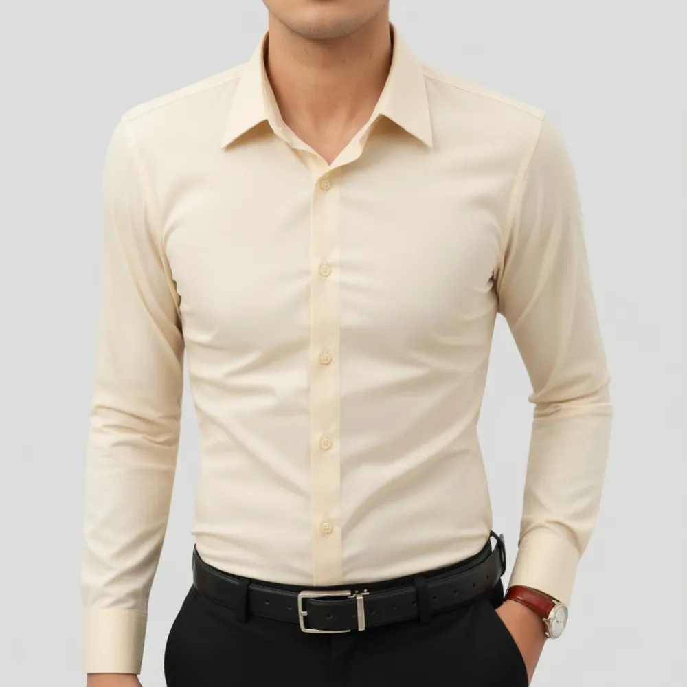 Stretch Slim-Fit Long-Sleeve Button-Down Shirt