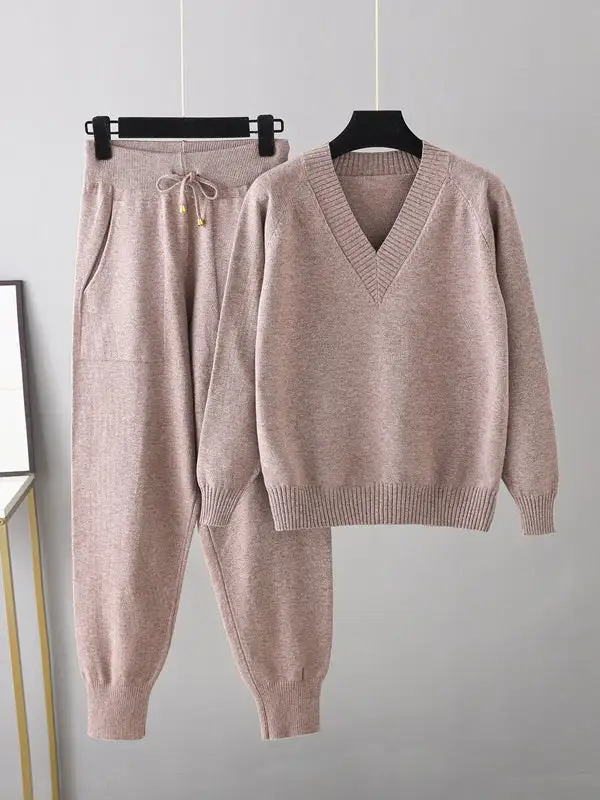 Relaxed Harem Sweater And Pants Set