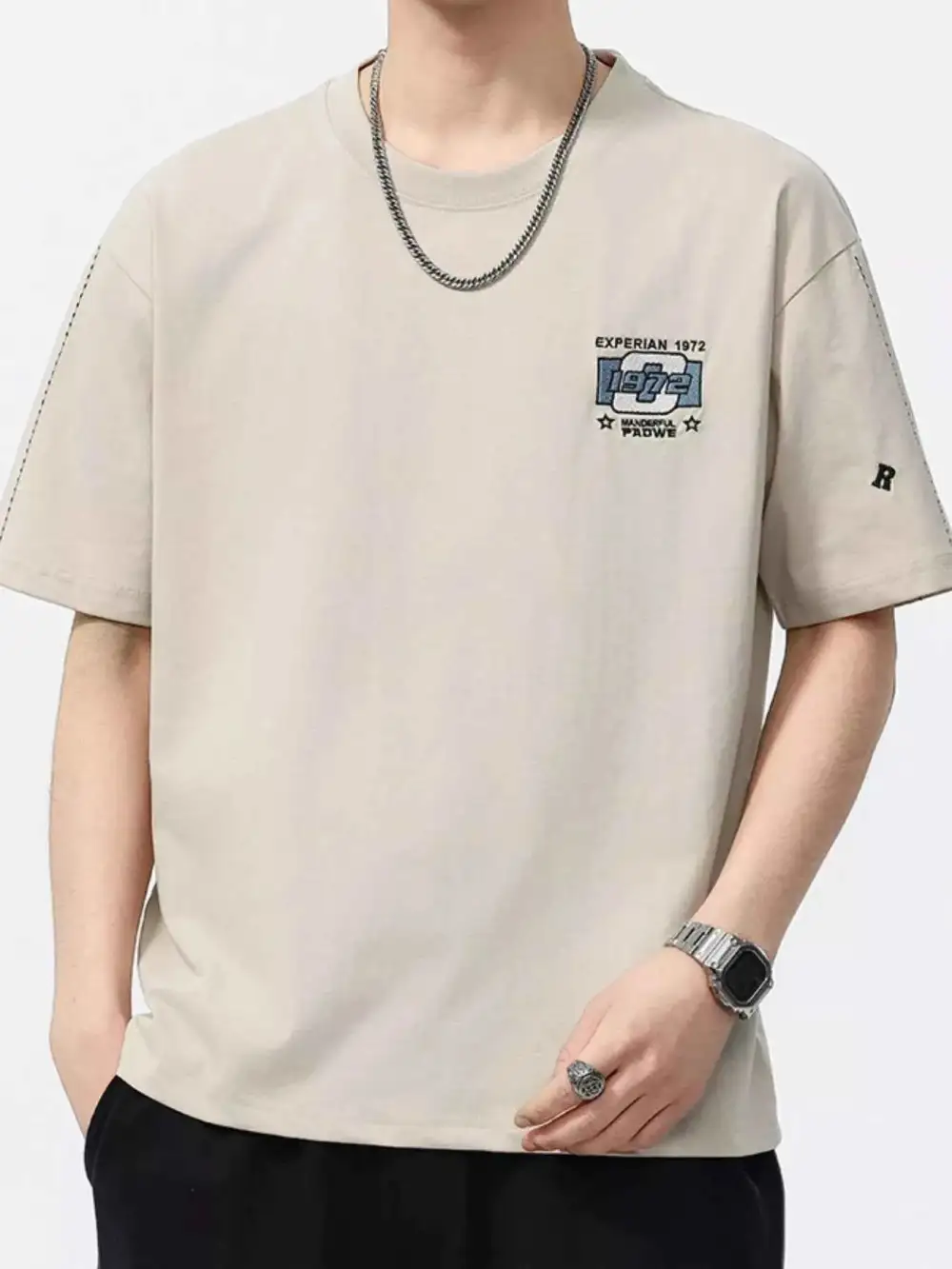 Embroidery Pattern Oversized T-Shirt