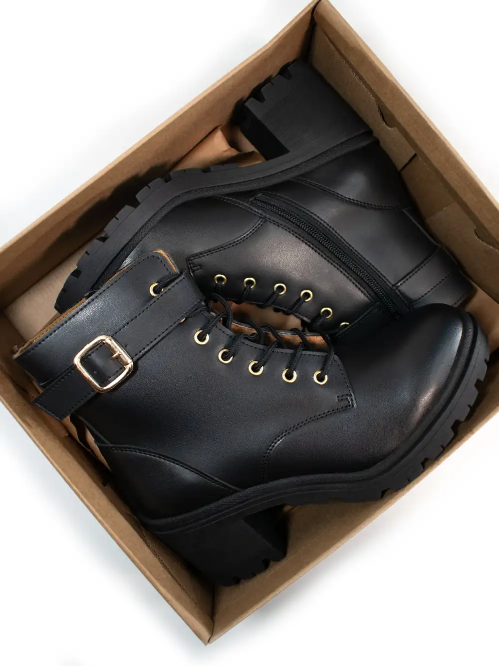 Water Resistant Track Sole Ankle Boots