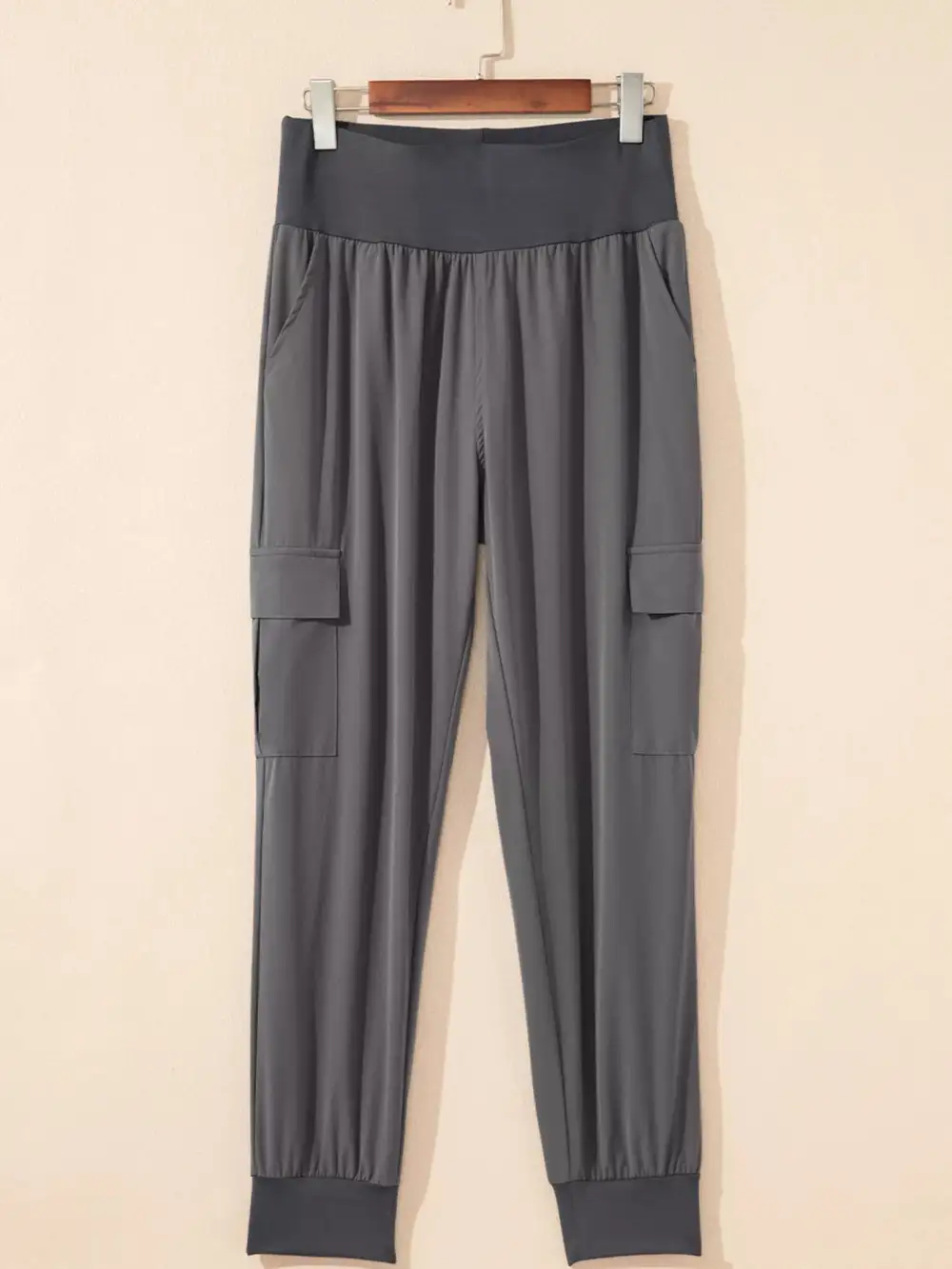 High-Waist Pocketed Cargo Jogger Pants