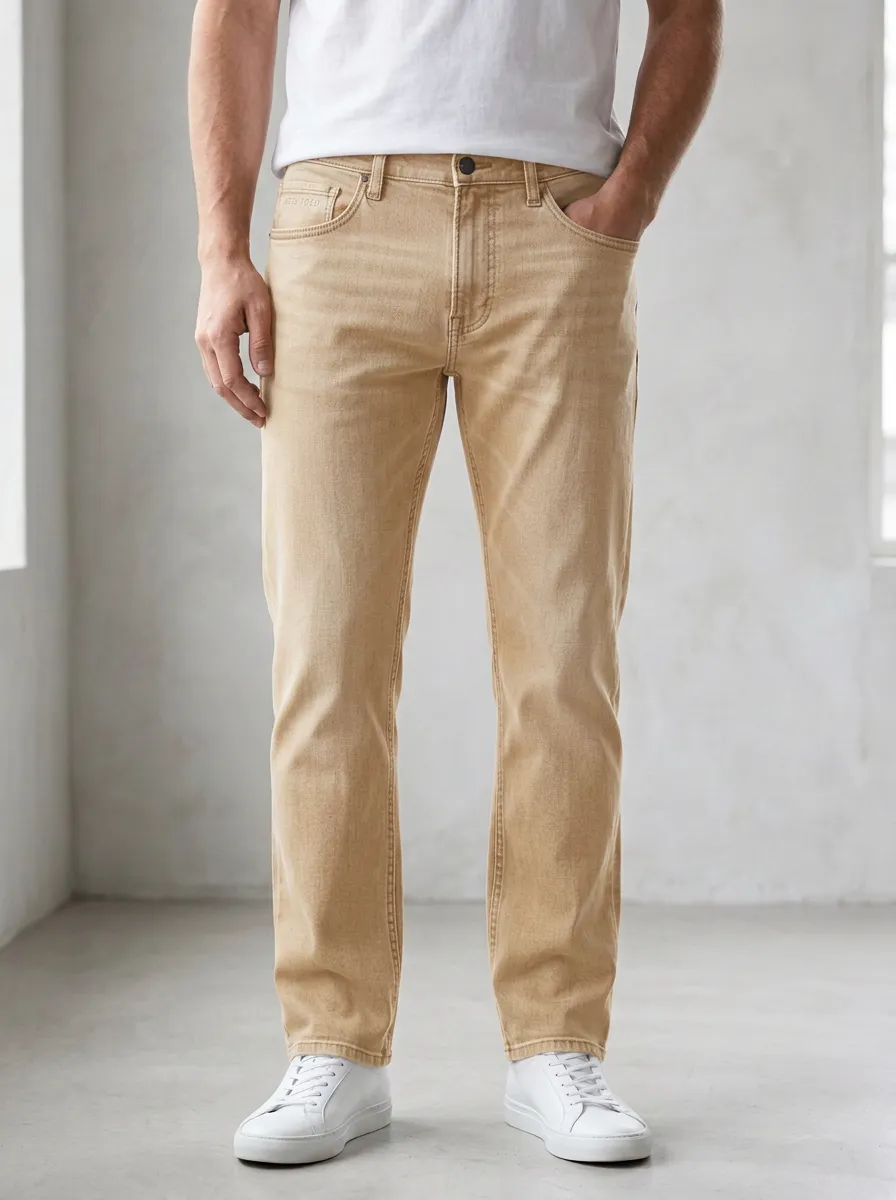 Washed Straight Jeans