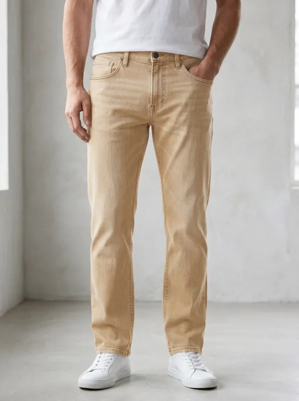 Washed Straight Jeans