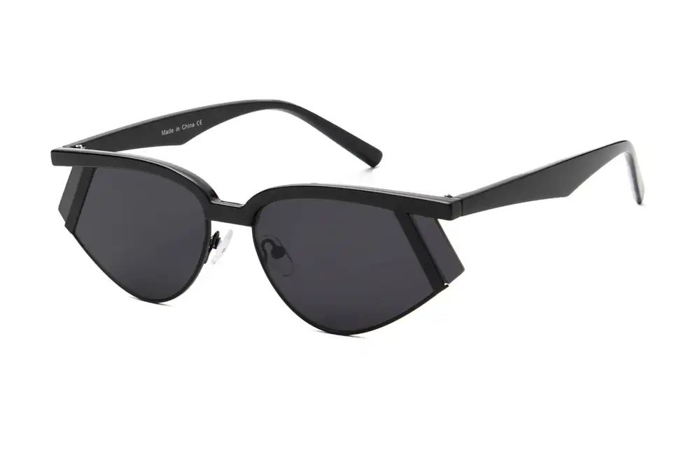 Rimless Futuristic Rectangle Sunglasses