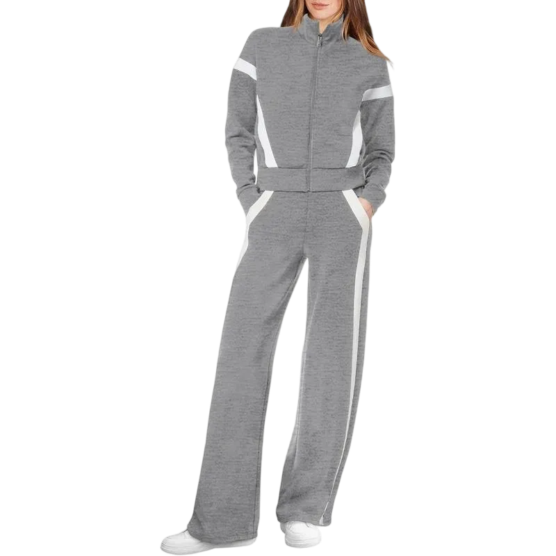 Lounge Sets for Women 2025 Sweatsuit 2 Piece Outfits Sweatshirt Wide Leg Sweatpant Tracksuit Matching Set
