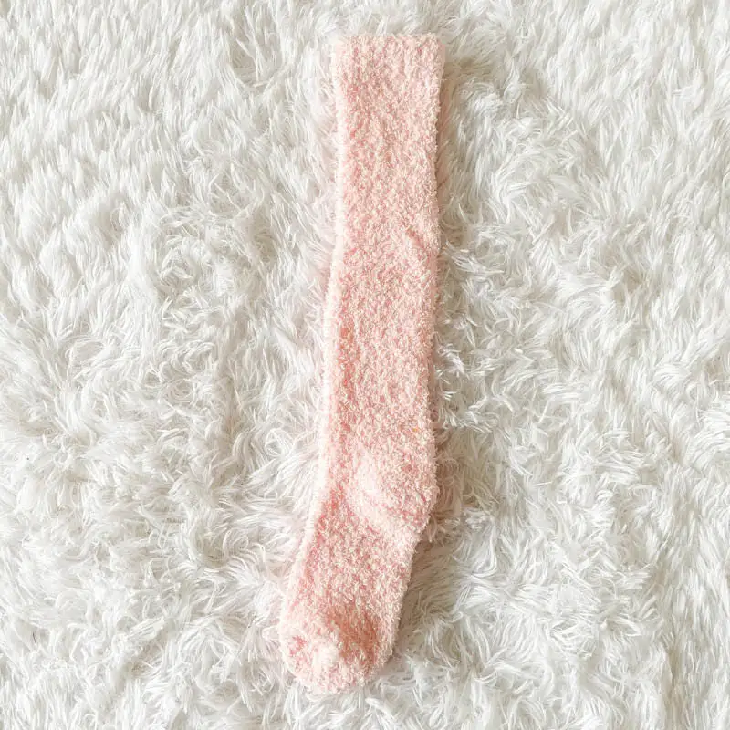 Thick Coral Fleece Leg Warmers