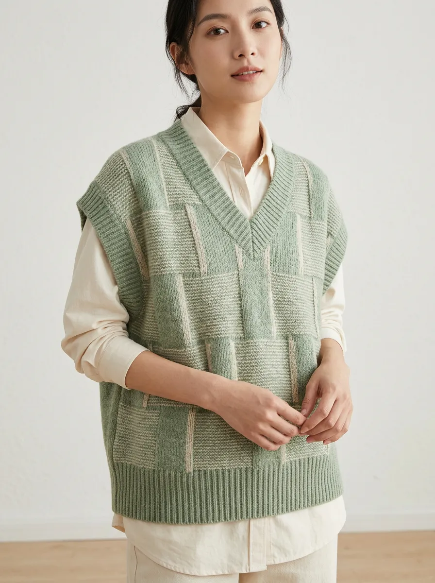 Plaid Sweater Vest