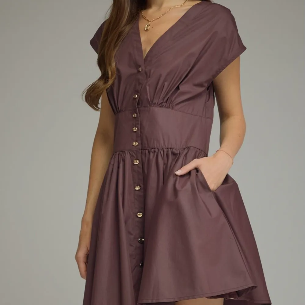 Gathered Waist Mini Dress
