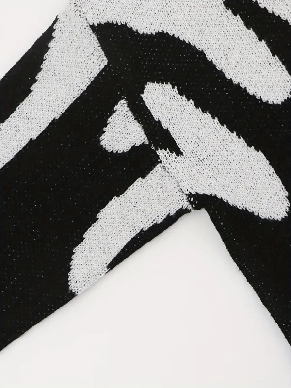 Y2k Graphic Pattern Pullover Sweater Crew Neck