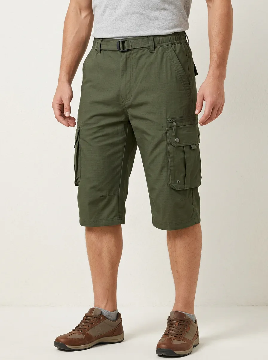 Men's Cotton Multi Pocket Cargo Shorts for Weekend Outfits