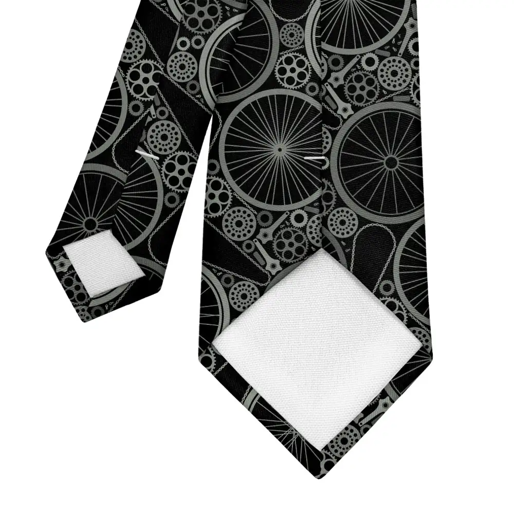 Bicycle Parts Pattern Necktie
