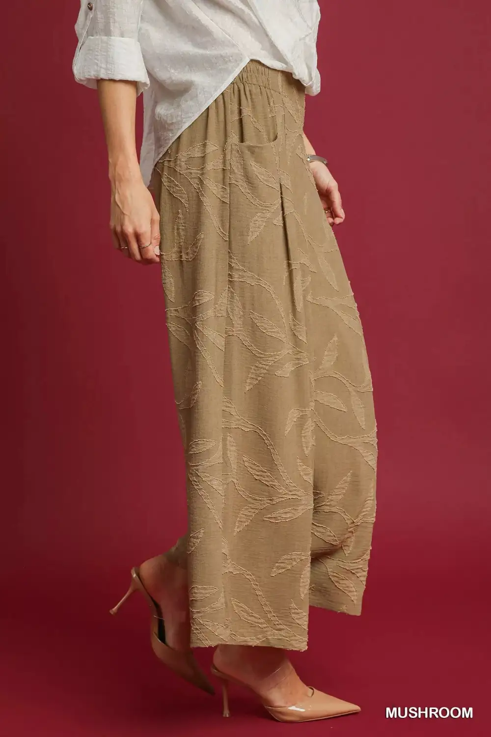 Jacquard Wide Leg Pants