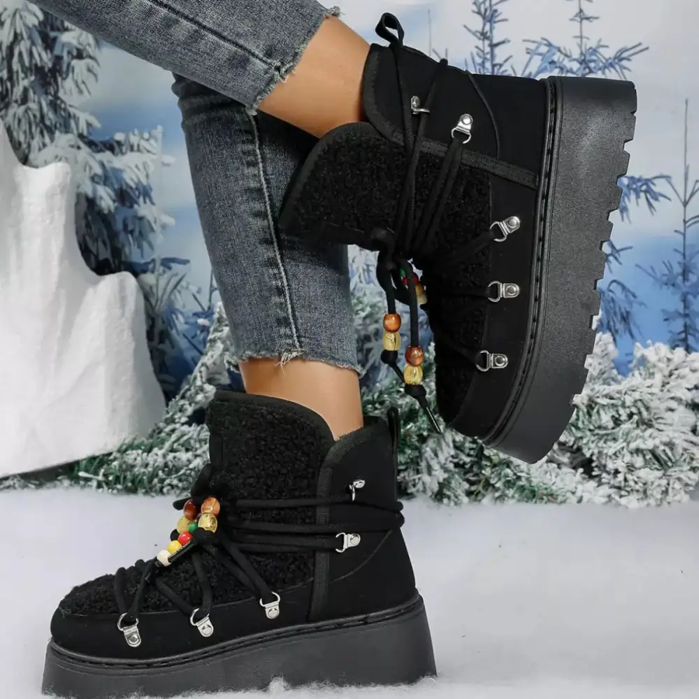 Lace Up Platform Winter Boots