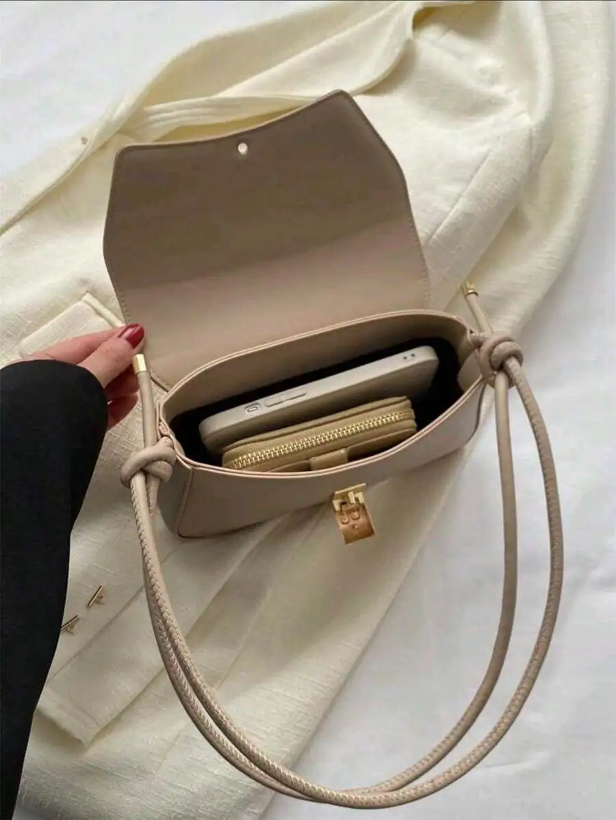Mini Square PU Bag – Colorful Pattern, Flap Closure & Adjustable Strap