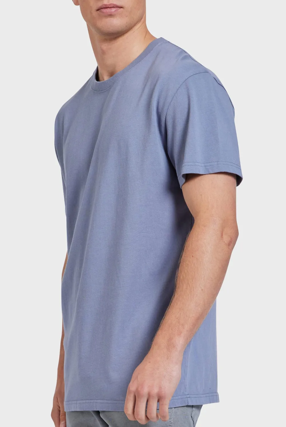 Short Sleeve Crew Neck Slub Tee