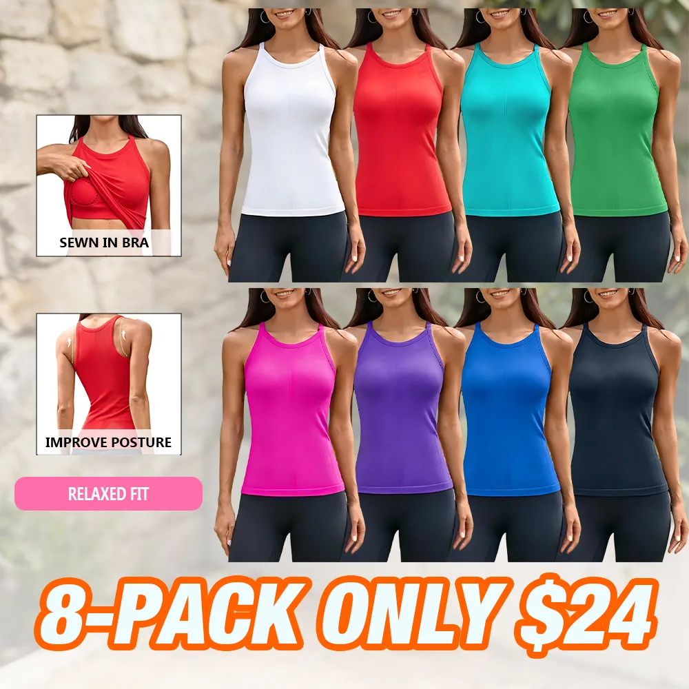 Women CoreFlex Ribbed Bra Tank with Built in Bra