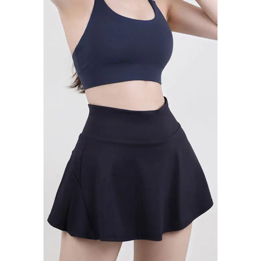 High Waist Pleated Active Skirt