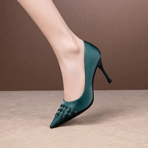 Pointed Toe Stiletto Heel Lightweight Office Ready Pumps
